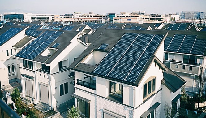 Constructing & installing solar roof system for semi-detached villa